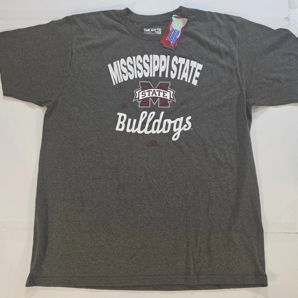 Adidas Mississippi State Bulldogs Go-To Tee Gray Heather Mens XL AR5344